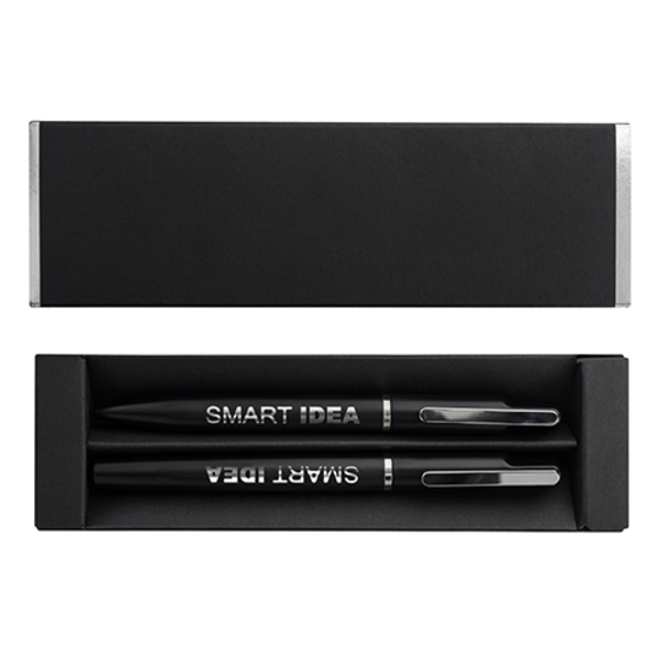 R02330.01 - Zestaw piśmienniczy (lustrzany grawer) Treasure, srebrny 