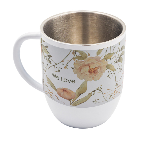 R08199.06 - Kubek stalowy Day Alis z powłoką sublimacyjną 350 ml, biały 