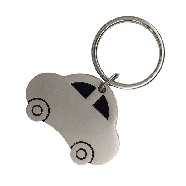 R73287 - Brelok metalowy Auto, srebrny 