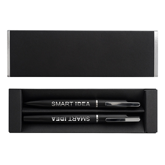 R02330 - Zestaw piśmienniczy (lustrzany grawer) Treasure, srebrny 