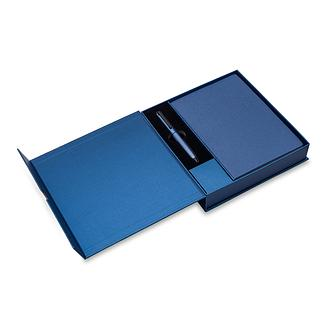 R02343 - Zestaw upominkowy notes z długopisem Solene, niebieski 