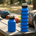 R08436.04 - Składany bidon sportowy Makalu 550 ml, niebieski 